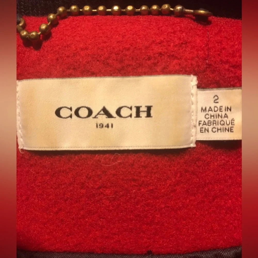 Coach Wool Leather Varsity Jacket RARE! - Picture 9 of 13